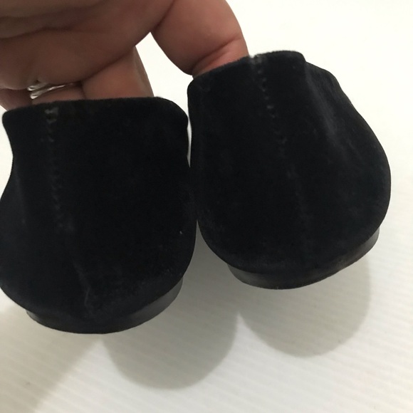 FURLA Women Black Velvet Ballet Embelished Flats Size 37.5 - Picture 6 of 11